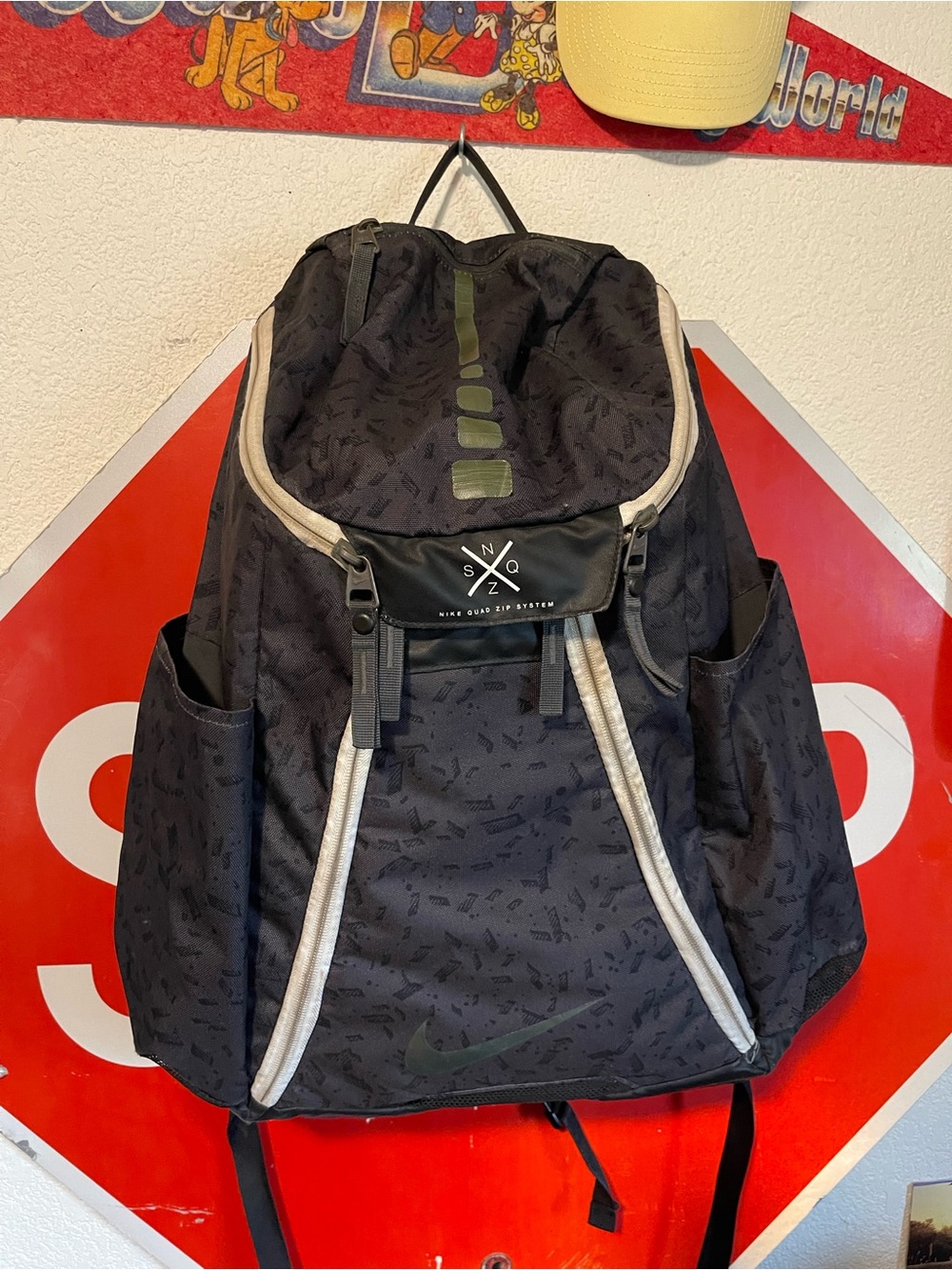 Nike Black Backpack with Light Gray Trim